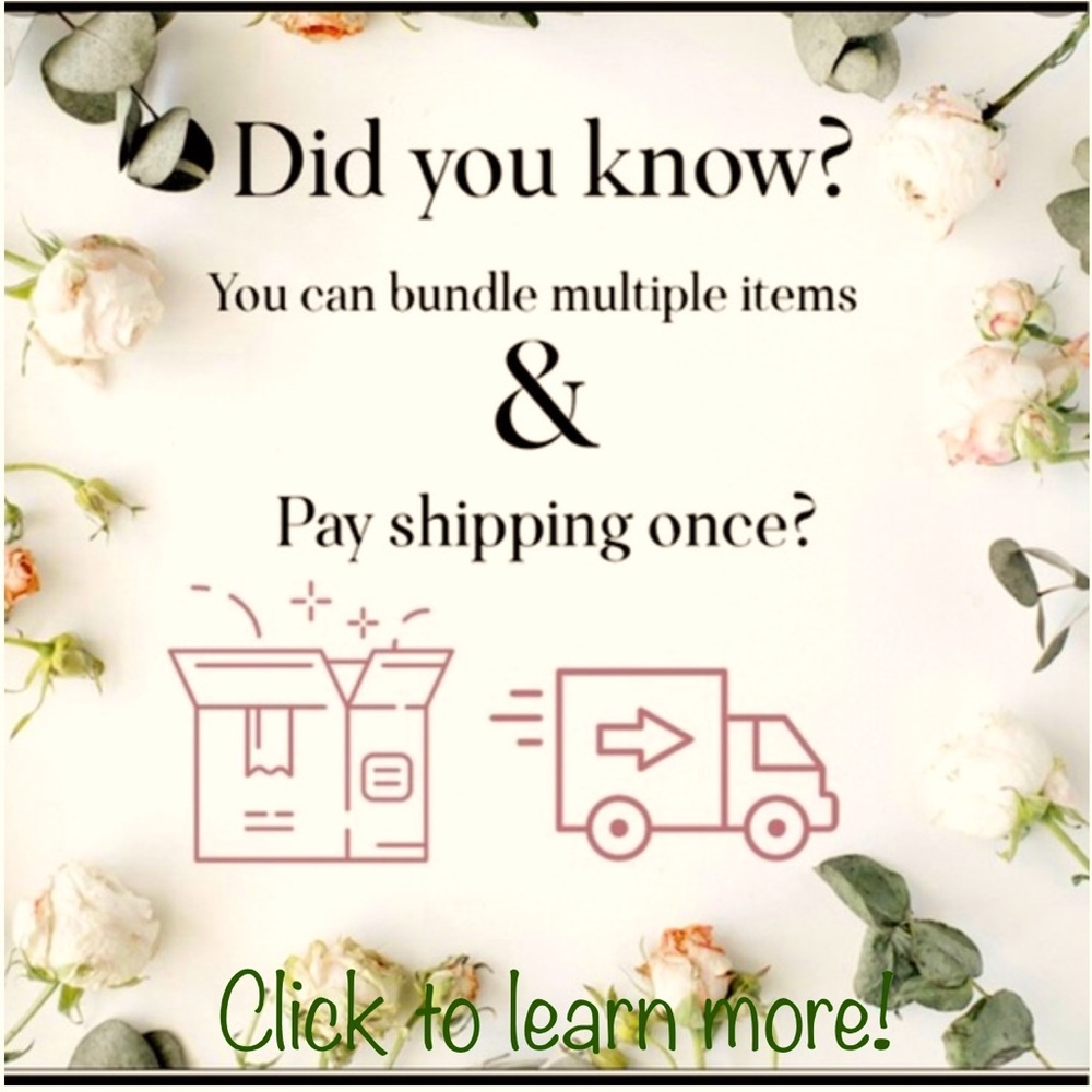 💵 Did you know? You can BUNDLE 👗 multiple items 💍 & pay shipping only ONCE!